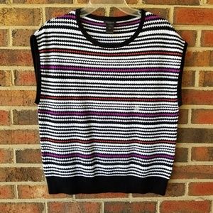 Ann Taylor Factory Multi Color Sleeveless Sweater